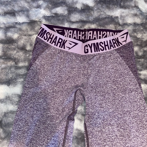 Gymshark Dry Heathered Purple Tight Leggings - Picture 1 of 3